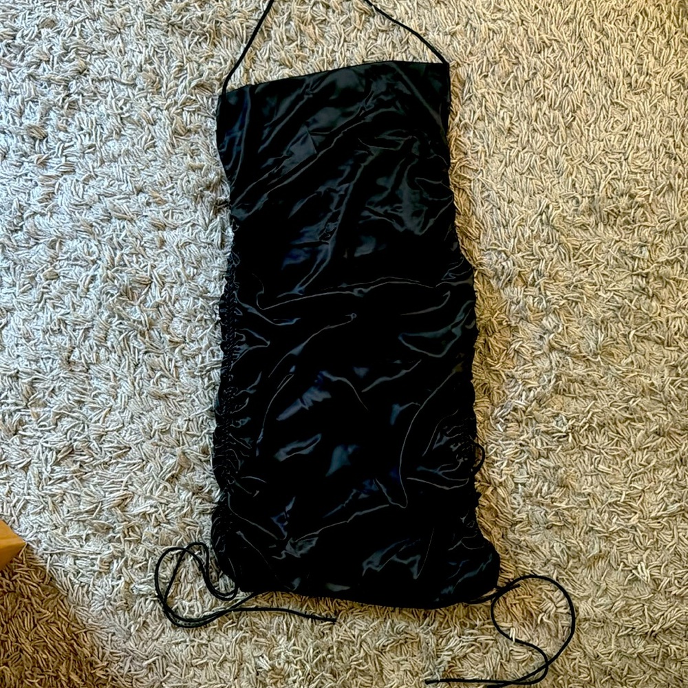 Black Silky LEAU Cocktail Dress - Medium